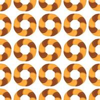 big set identical biscuit, kit colorful pastry cookie vector
