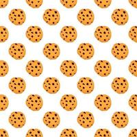 big set identical biscuit, kit colorful pastry cookie vector