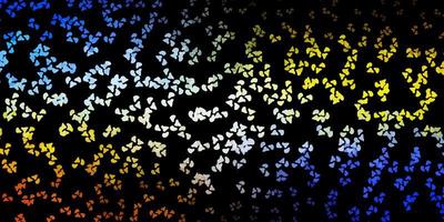 Dark blue, yellow vector template with abstract forms.