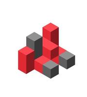 Abstract cube logo for design creative illustration presentation vector