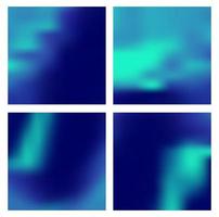 A set of blue trendy liquid backgrounds multicolor gradient vector