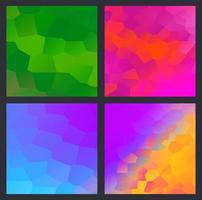 A set of multicolor polygon triangle triangular multi mosaic vector