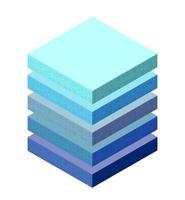 Geological and underground layers of soil under the isometric vector