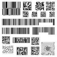 Set of abstract barcode bar code templates of scanner vector