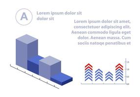 Business finance arrow with charts and infographic statistic vector