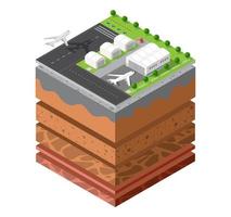 Soil layers geological set and underground beneath nature vector