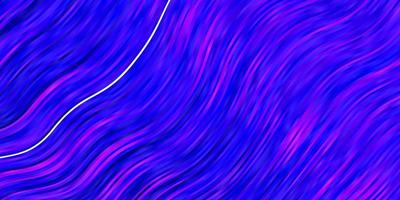 Light Purple vector background with curved lines.