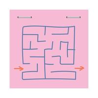 Maze for kids. Puzzle for children.  Labyrinth conundrum. vector