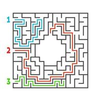 Maze for kids. Puzzle for children.  Labyrinth conundrum. vector