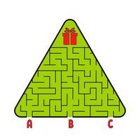 Maze for kids. Puzzle for children.  Labyrinth conundrum. vector