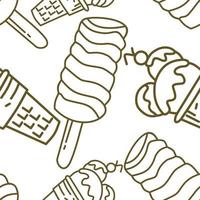 Ice Cream Pattern Seamless Vector Template
