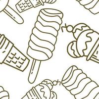 Ice Cream Pattern Seamless Vector Template