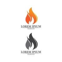 Fire flame nature logo and symbols icons template vector