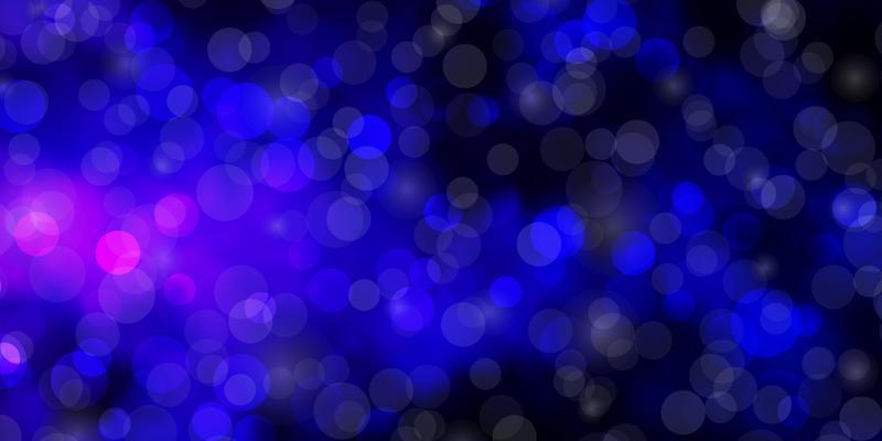 Dark Pink, Blue vector template with circles.
