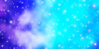 Light Pink, Blue vector background with colorful stars.