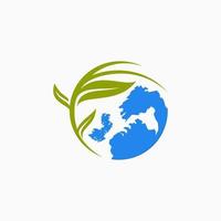 World leaf logo free vector
