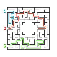 Maze for kids. Puzzle for children.  Labyrinth conundrum. vector