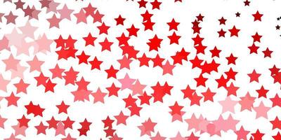 Dark Red vector background with small and big stars