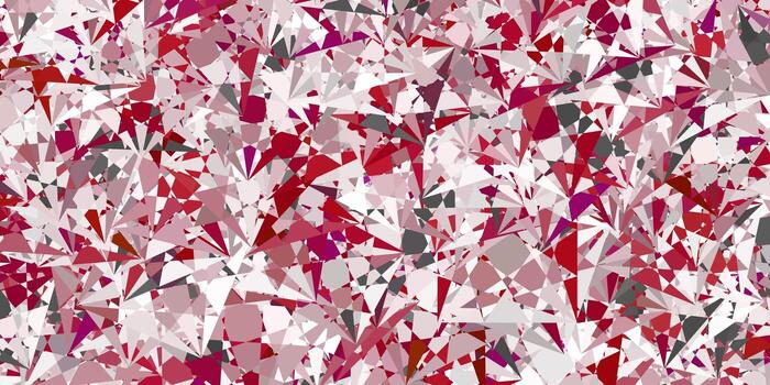 textura de vector gris claro con triángulos aleatorios