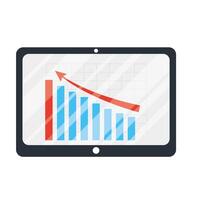 Infographic inside tablet vector design