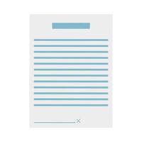 Isolated document paper vector design