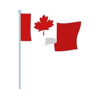 bandera canadiense, de, feliz, canadá, día, vector, diseño vector