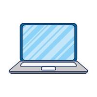 laptop computer portable device icon vector