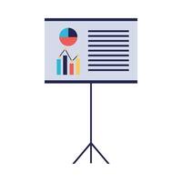 Isolated infographic pie chart on board vector design