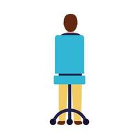 avatar man on chair vector design