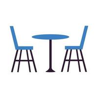Restaurant table with chairs vector design