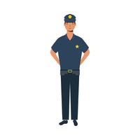 diseño de vector de trabajador de policía