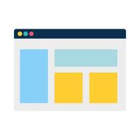 Isolated website page vector design