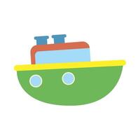 diseño de vector de juguete de barco aislado