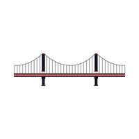 Isolated city bridge vector design