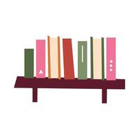 Shelf with books vector design