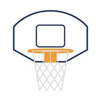 baloncesto, deporte, canasta, net, icono vector