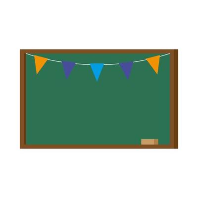 chalkboard school supply with garlands decoration