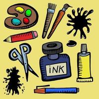 Doodle Craft Tool Set vector