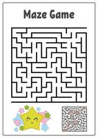 Maze for kids. Puzzle for children.  Labyrinth conundrum. vector