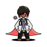 Cute doctor mascot character vector