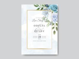 Romantic floral wedding invitation card