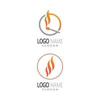 fuego logo moderno simple degradado. llama logo limpio simple. vector