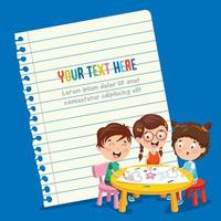 Paper Template Design For Children Education vector