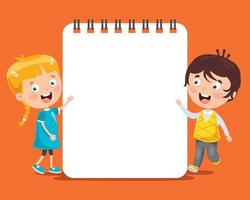 Paper Template Design For Children Education vector