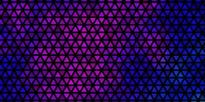 Dark Pink, Blue vector background with triangles.