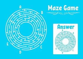 Maze for kids. Puzzle for children.  Labyrinth conundrum. vector