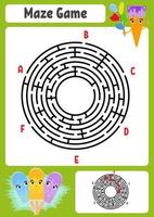 Maze for kids. Puzzle for children.  Labyrinth conundrum. vector