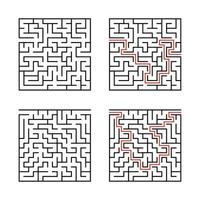 Maze for kids. Puzzle for children.  Labyrinth conundrum. vector