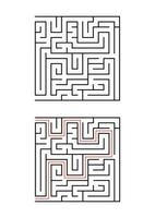 abstract labyrinth. game for children and adults. vector illustration