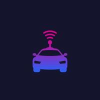 autonomous car vector icon